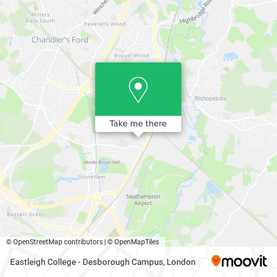 Eastleigh College - Desborough Campus map