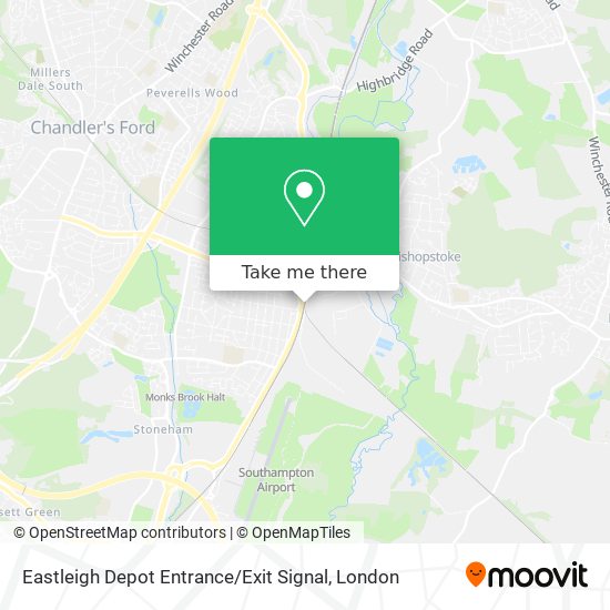 Eastleigh Depot Entrance / Exit Signal map