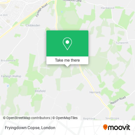 Fryingdown Copse map