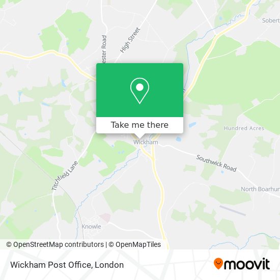 Wickham Post Office map