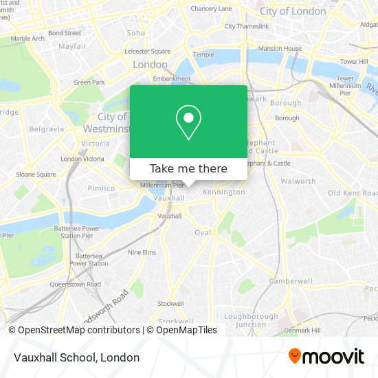 Vauxhall School map