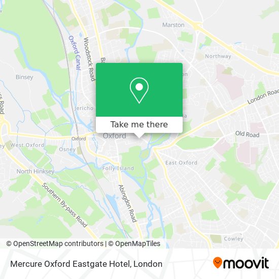 Mercure Oxford Eastgate Hotel map