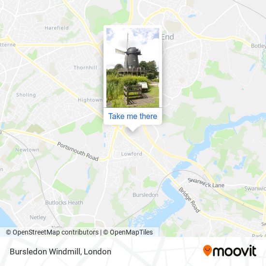 Bursledon Windmill map