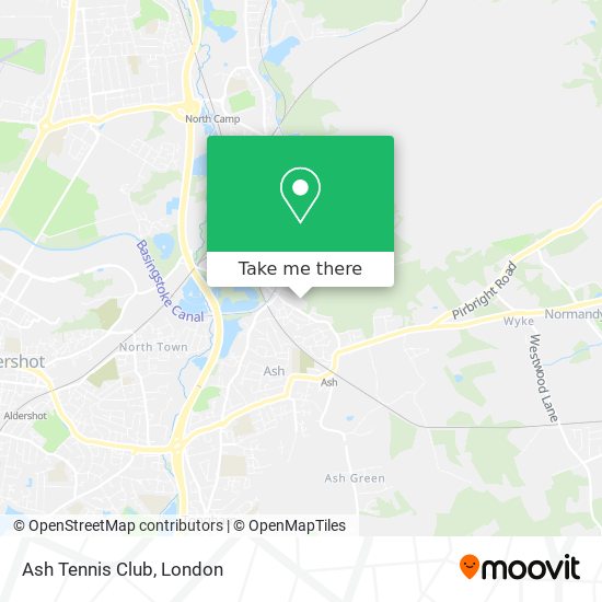 Ash Tennis Club map