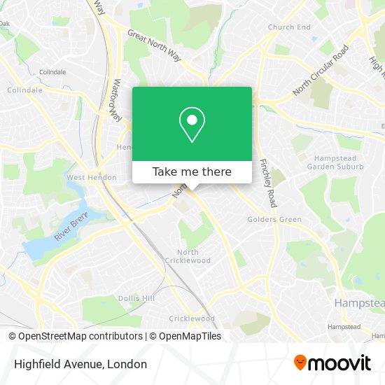 Highfield Avenue map