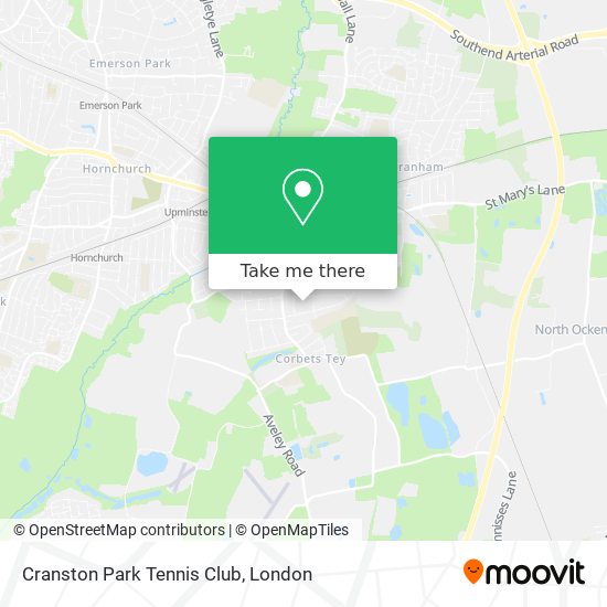 Cranston Park Tennis Club map