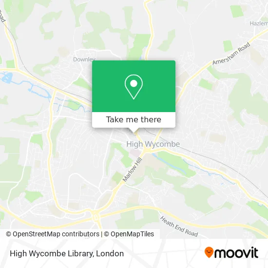 High Wycombe Library map