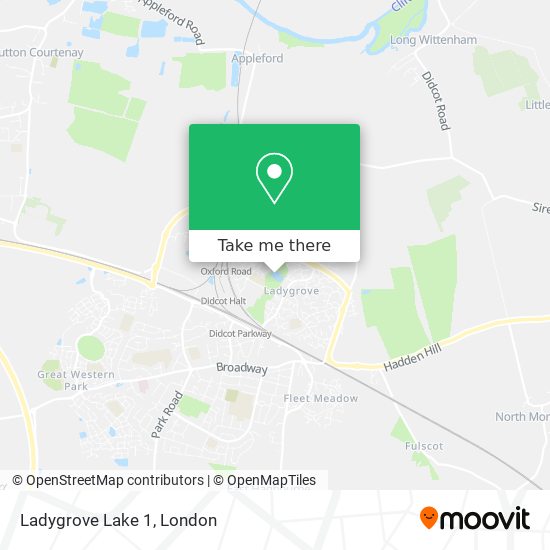 Ladygrove Lake 1 map