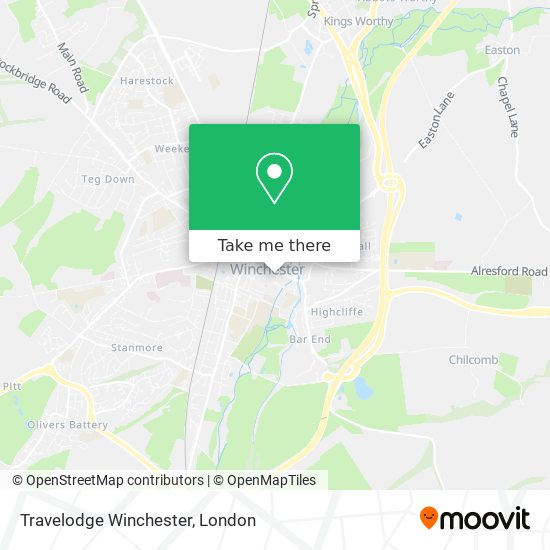 Travelodge Winchester map