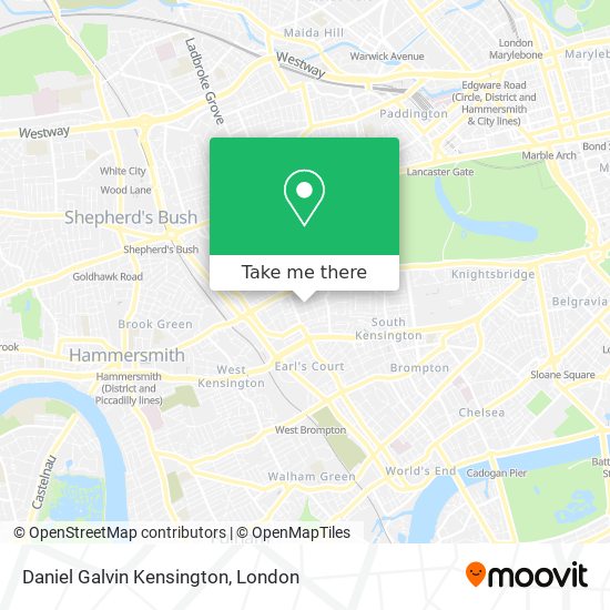 Daniel Galvin Kensington map