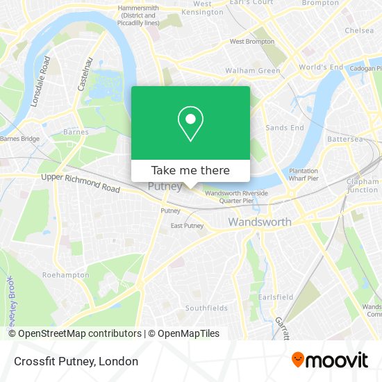 Crossfit Putney map