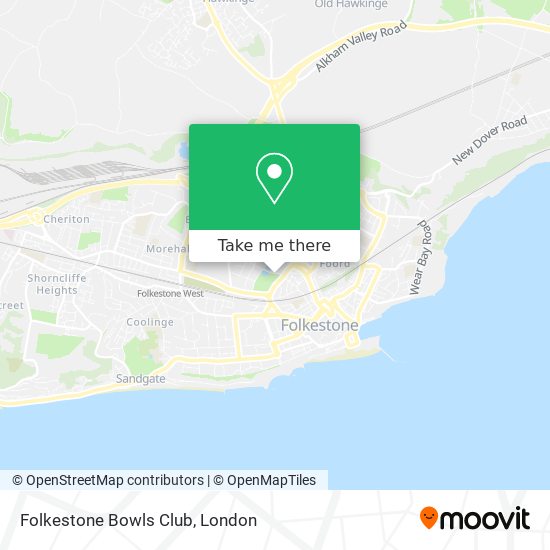 Folkestone Bowls Club map