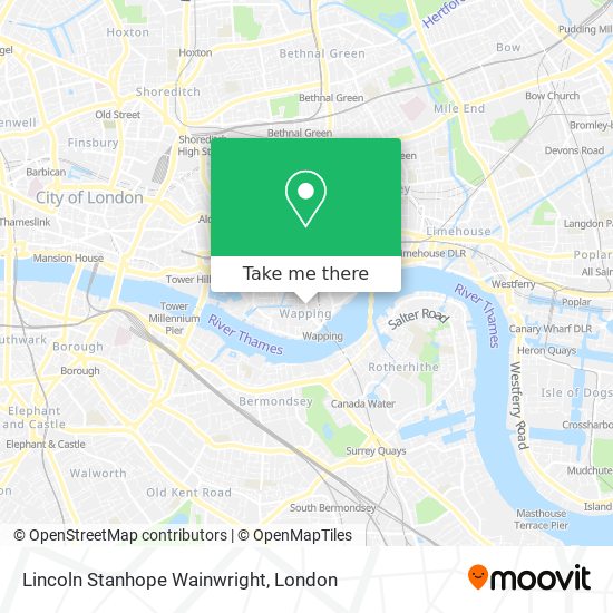 Lincoln Stanhope Wainwright map