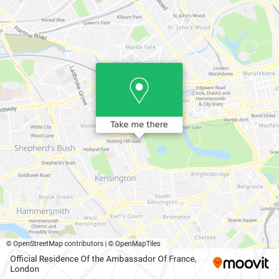 Official Residence Of the Ambassador Of France map