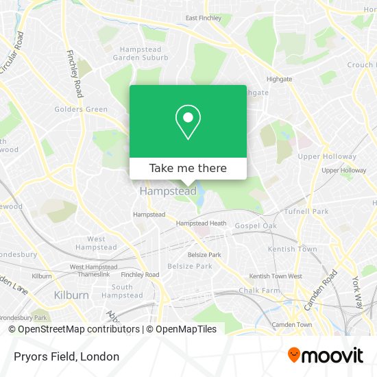 Pryors Field map