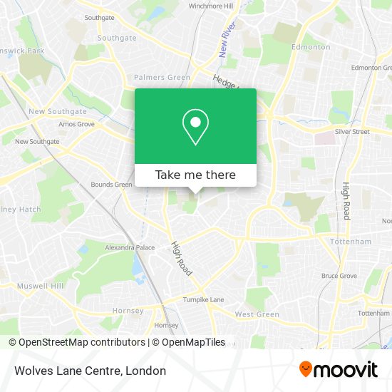 Wolves Lane Centre map