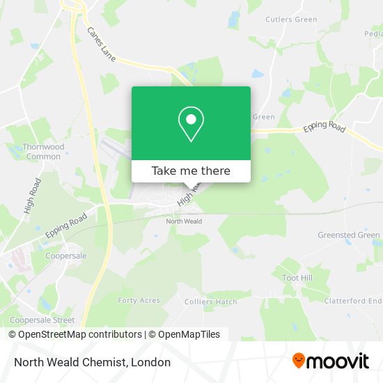 North Weald Chemist map