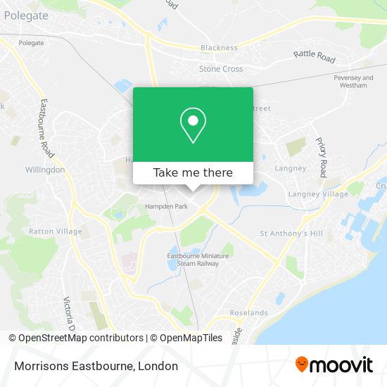 Morrisons Eastbourne map