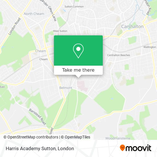 Harris Academy Sutton map