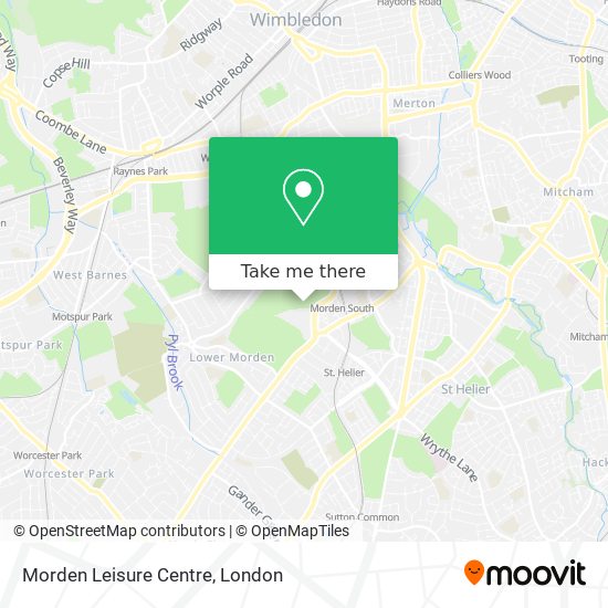 Morden Leisure Centre map