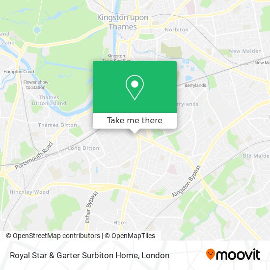 Royal Star & Garter Surbiton Home map