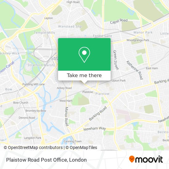 Plaistow Road Post Office map