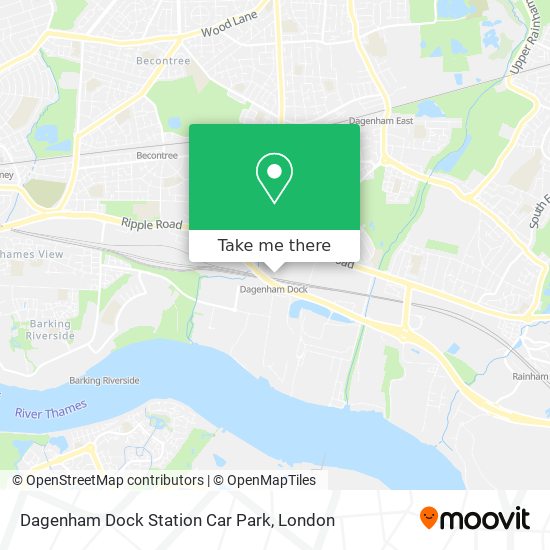 Dagenham Dock Station Car Park map