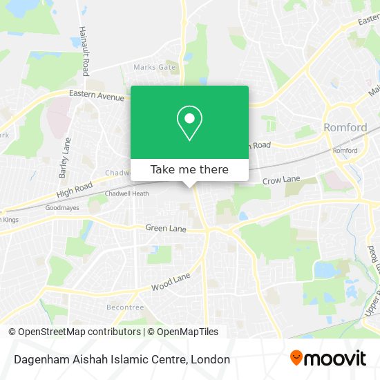 Dagenham Aishah Islamic Centre map
