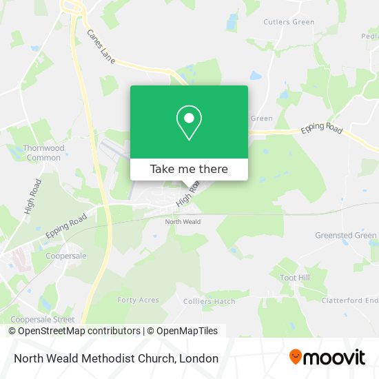 North Weald Methodist Church map