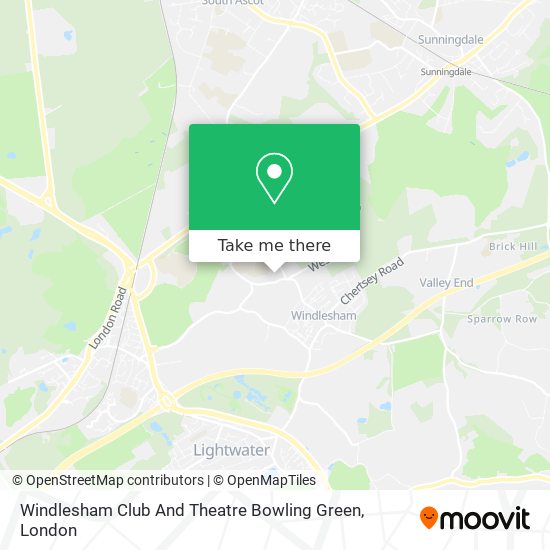 Windlesham Club And Theatre Bowling Green map
