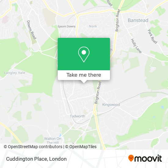 Cuddington Place map