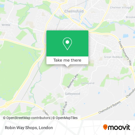 Robin Way Shops map