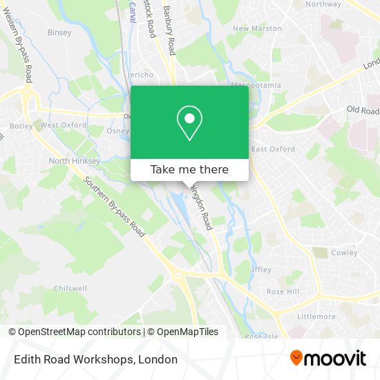 Edith Road Workshops map