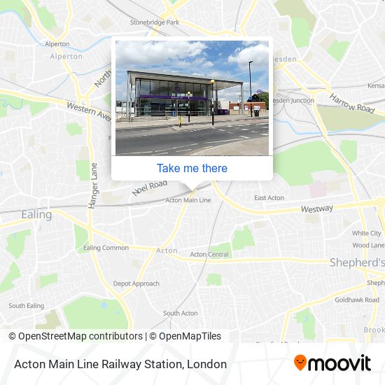 Acton Main Line Railway Station map