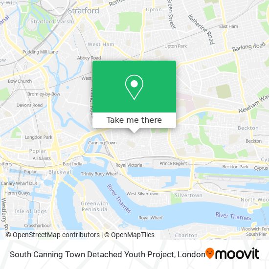 South Canning Town Detached Youth Project map
