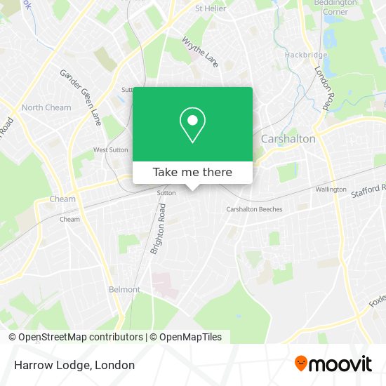 Harrow Lodge map