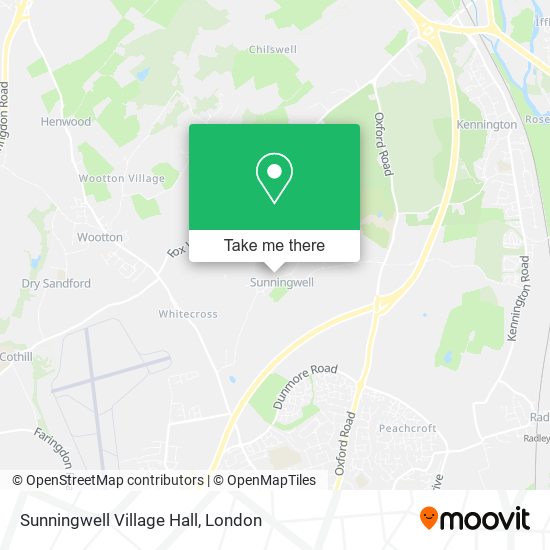 Sunningwell Village Hall map