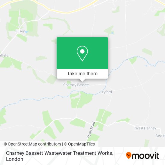 Charney Bassett Wastewater Treatment Works map