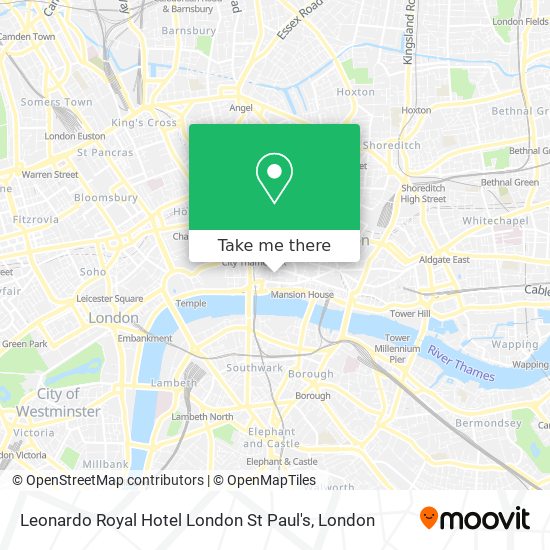 Leonardo Royal Hotel London St Paul's map
