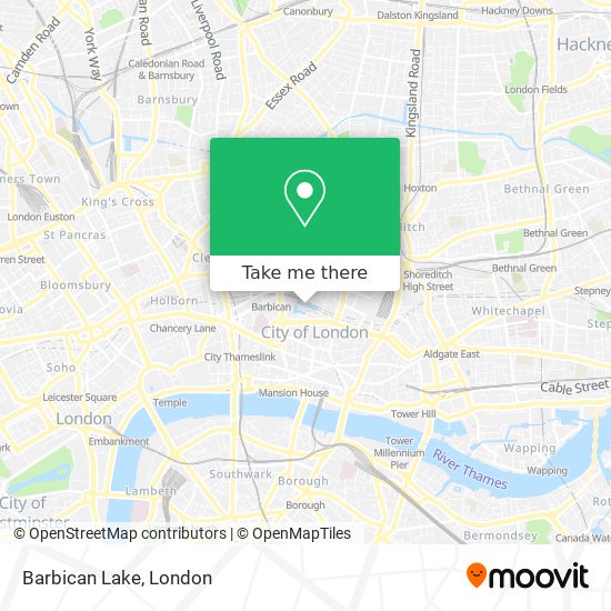 Barbican Lake map