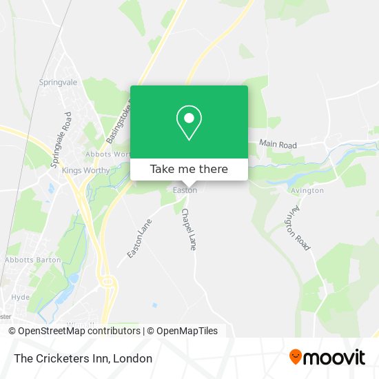 The Cricketers Inn map