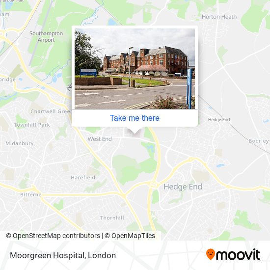 Moorgreen Hospital map