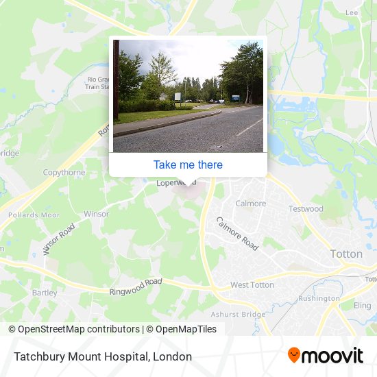 Tatchbury Mount Hospital map
