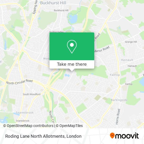 Roding Lane North Allotments map