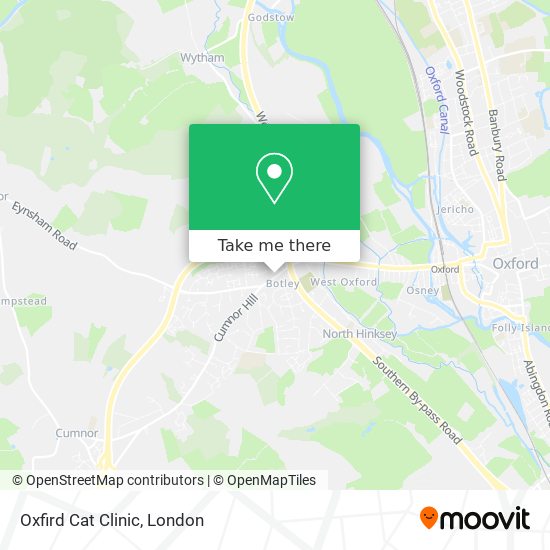 Oxfird Cat Clinic map