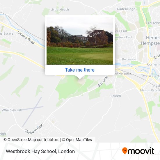 Westbrook Hay School map