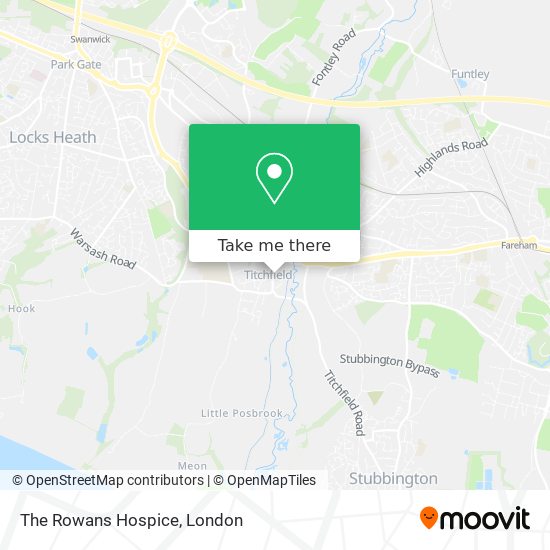 The Rowans Hospice map