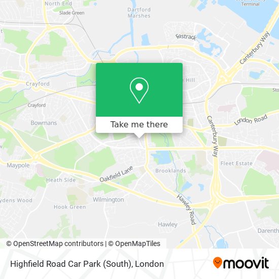 Highfield Road Car Park (South) map