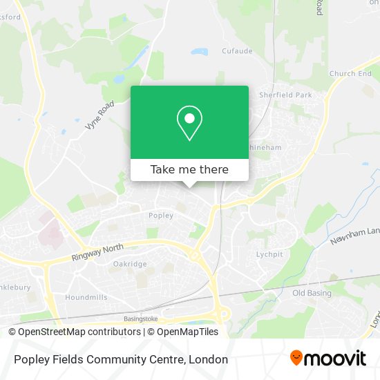 Popley Fields Community Centre map