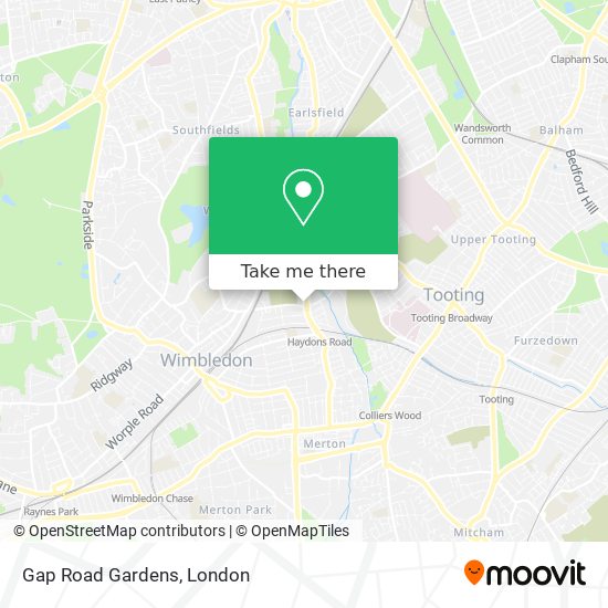 Gap Road Gardens map